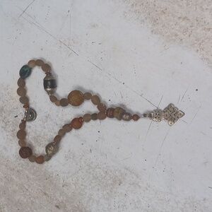 Sterling and bead necklace.